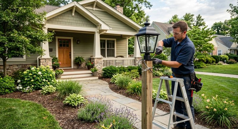 Outdoor Lamp Installation in Pasadena, CA