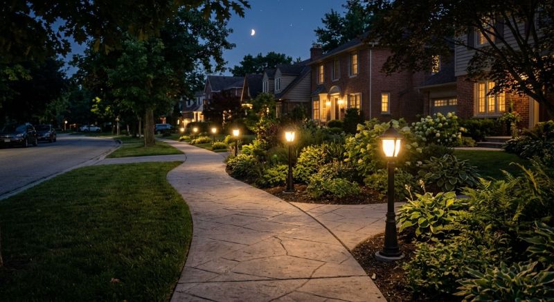 Sidewalk Lighting Installation in Kansas City, MO
