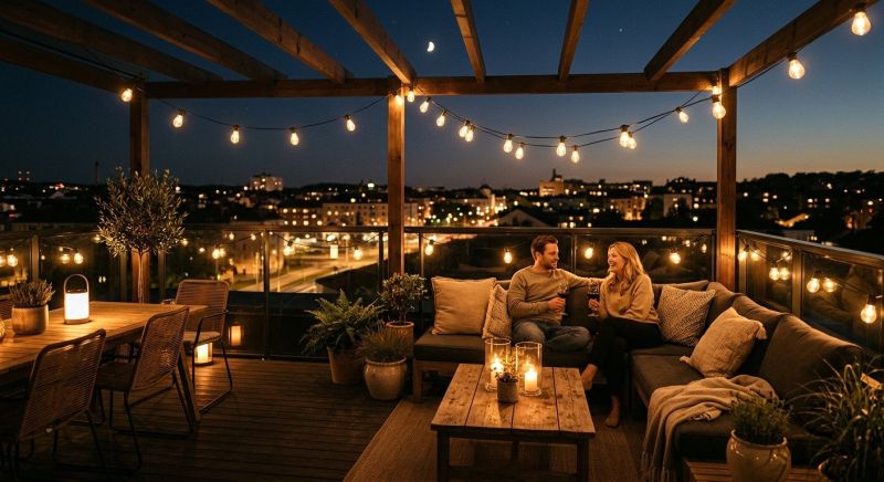 Terrace Lighting Installation in Pasadena, CA